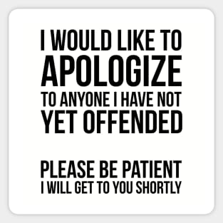 Sarcastic Apology Sticker